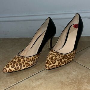 Cole Haan Leopard print and Black Heels